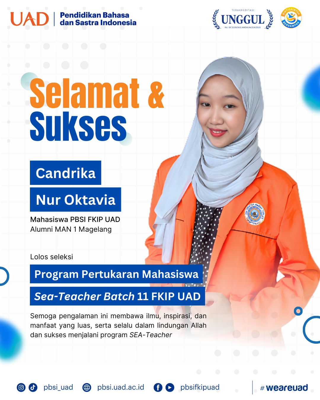 Mahasiswa PBSI FKIP UAD Lolos Program SEA-Teacher Batch 11 – Pendidikan ...
